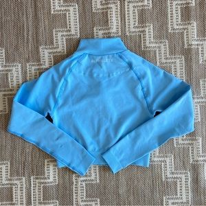 Alphalete Amplify Seamless Jacket in Atlantis Baby Blue XXS